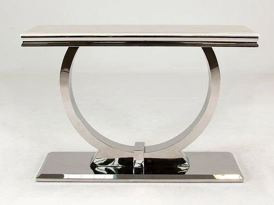 Arianna Chrome Marble 120cm Console Table - 6 Colors