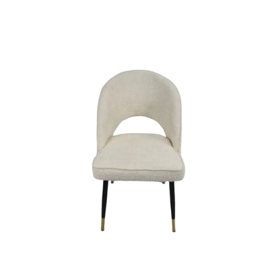 Roma 180cm White Ceramic Marble Dining Table + Cream Boucle Velvet Chairs