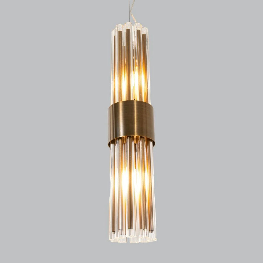 Ives Pendant Light With Antique Brass And Clear Glass Finish