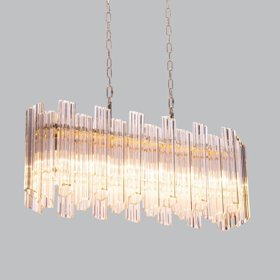 Keira Long Glass Chandelier