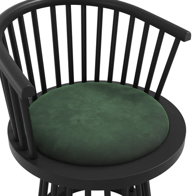 Manhattan Designs Lina Forest Green Velvet & Black Dining Chair