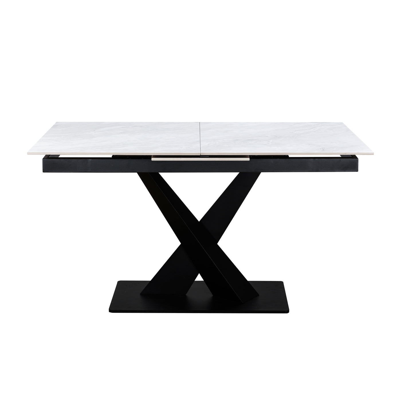 Toronto 140-180cm White Ceramic Marble Extending Dining Table With Velvet Dining Chairs