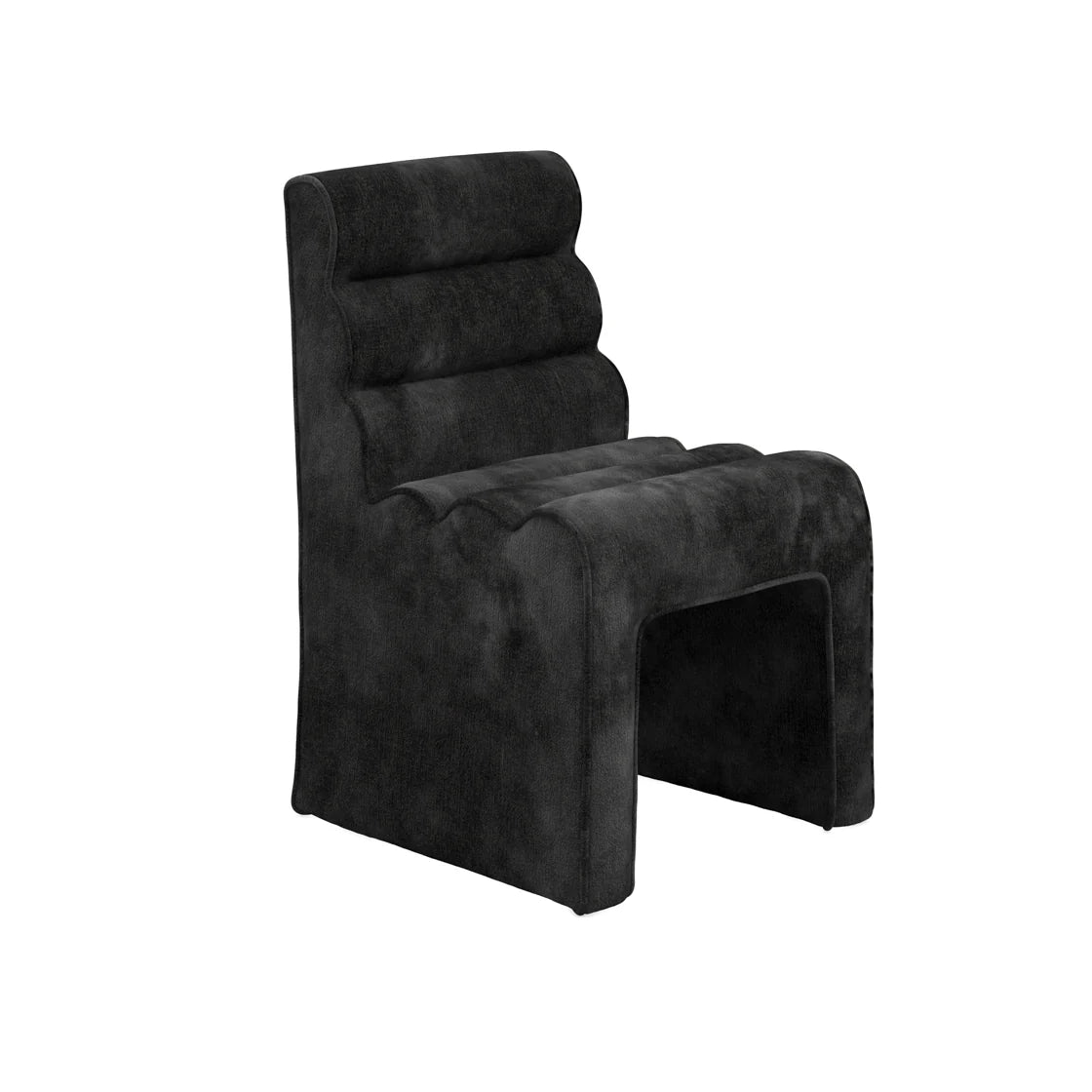 Manhattan Designs Nami Black Velvet Chenille Dining Chair