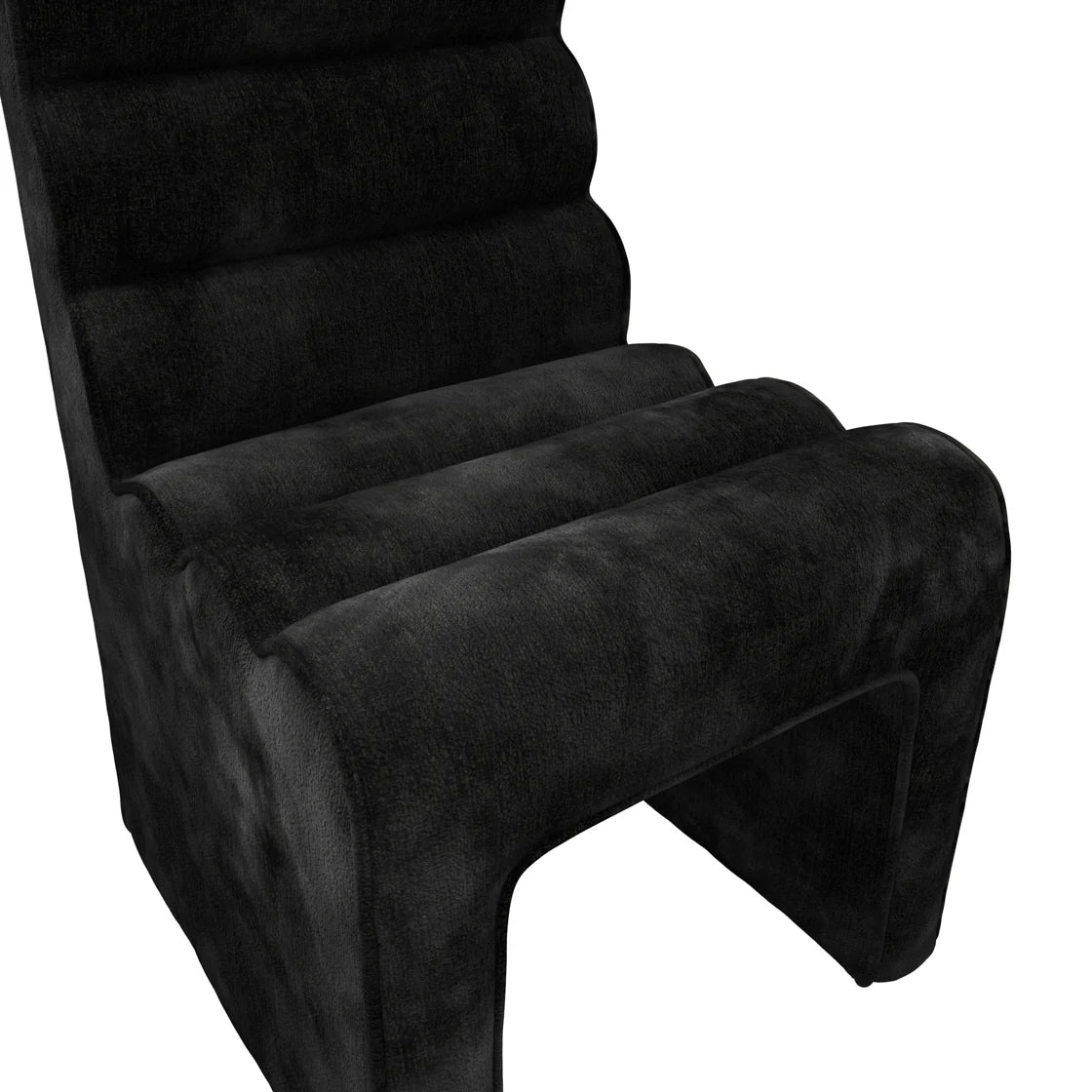 Manhattan Designs Nami Black Velvet Chenille Dining Chair