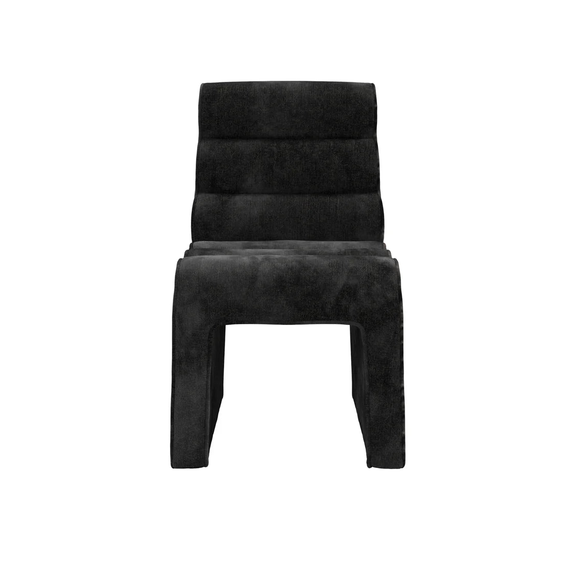 Manhattan Designs Nami Black Velvet Chenille Dining Chair