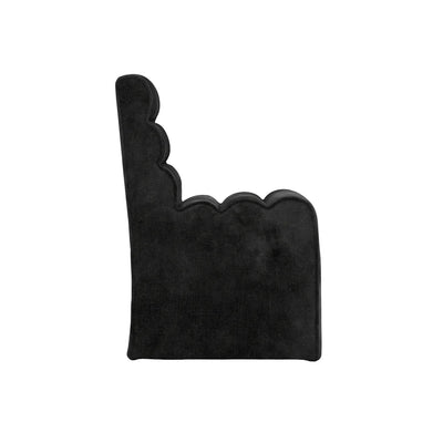 Manhattan Designs Nami Black Velvet Chenille Dining Chair