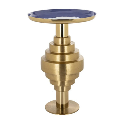 Richmond Interiors Blue & Gold Renao Side Table