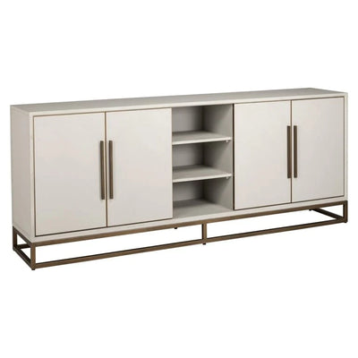 Richmond Interiors Whitebone Brass 4 Door Sideboard