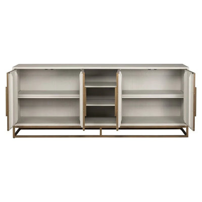 Richmond Interiors Whitebone Brass 4 Door Sideboard