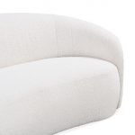 Bighton White Ivory Boucle Fabric Sofa by D.I. Designs