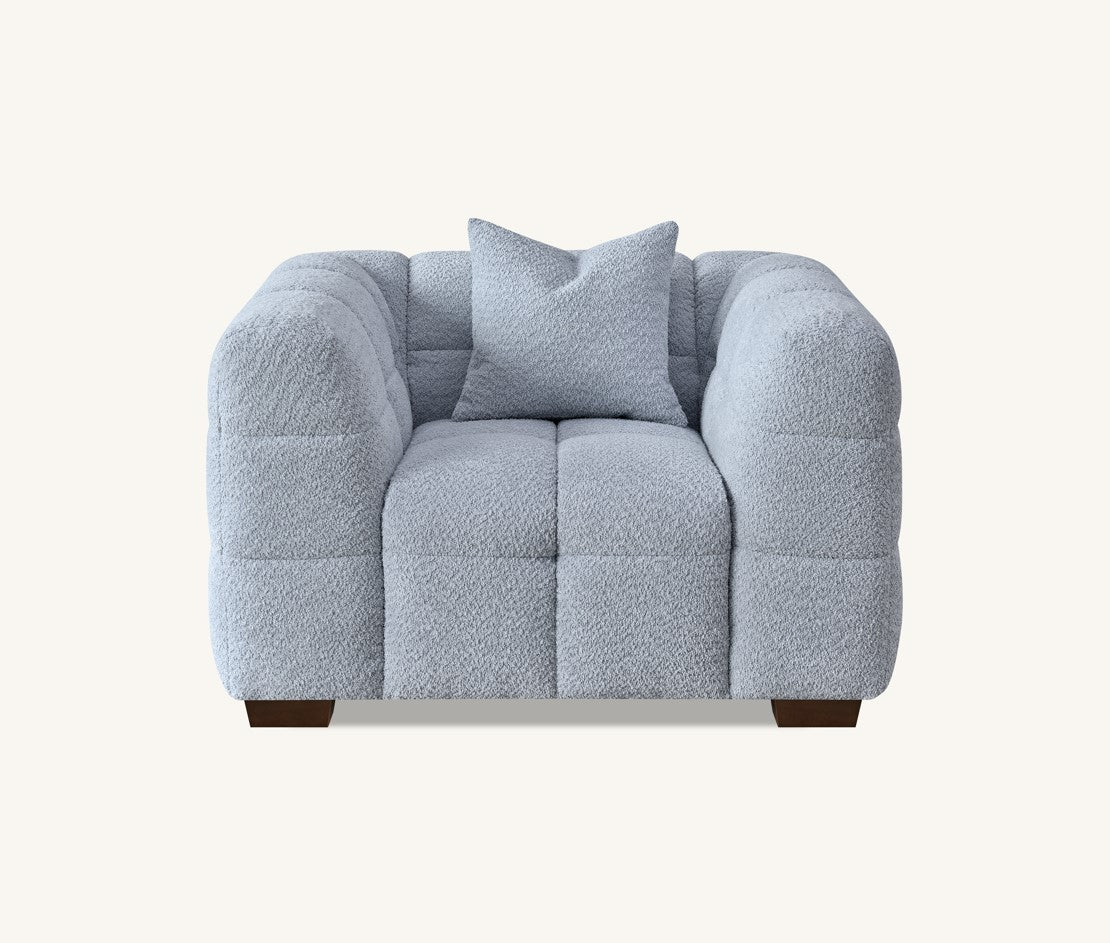 The Tribeca Pearl Boucle Armchair Premium Pearl Boucle Fabric