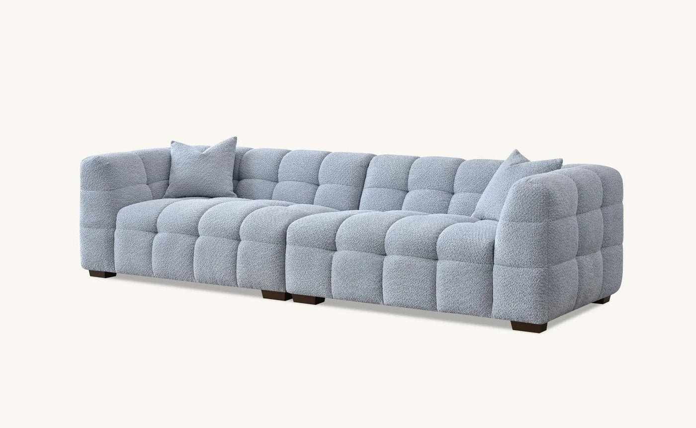The Tribeca Pearl Boucle 4 Seater Premium Sofa Pearl Boucle Fabric