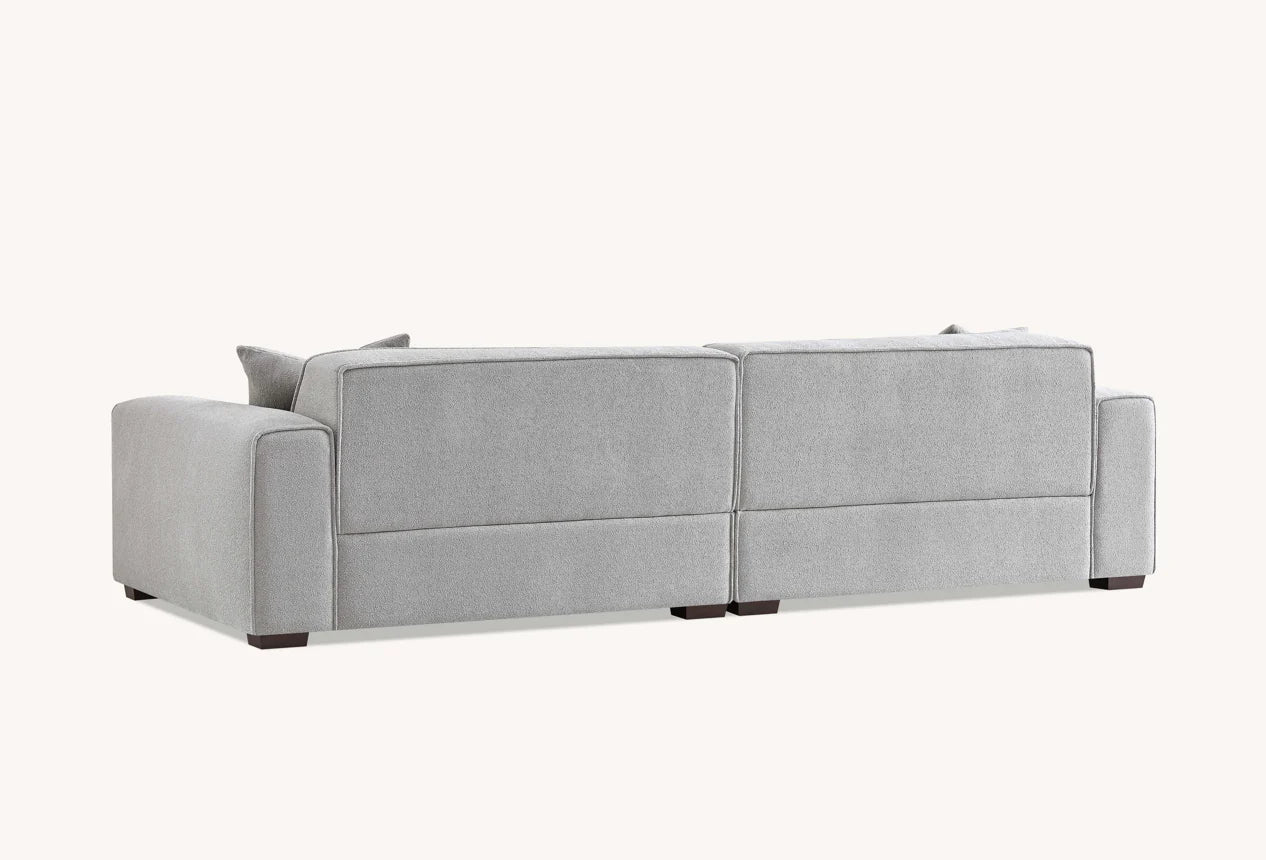 The Dakota Pebble Boucle 4 Seater With Chaise Premium Sofa Pebble Boucle Fabric