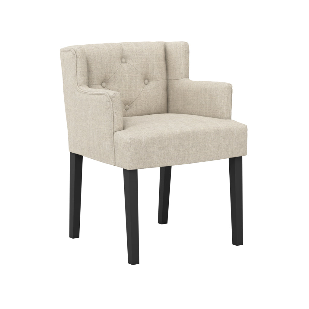 Madison Designs Shay Stone Winged Dining Chair with Arms