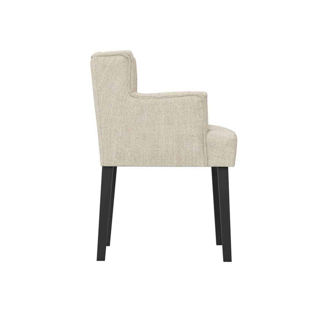 Madison Designs Shay Stone Winged Dining Chair with Arms