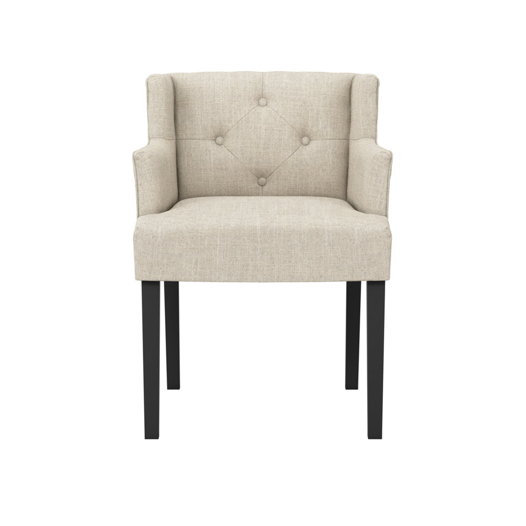 Madison Designs Shay Stone Winged Dining Chair with Arms