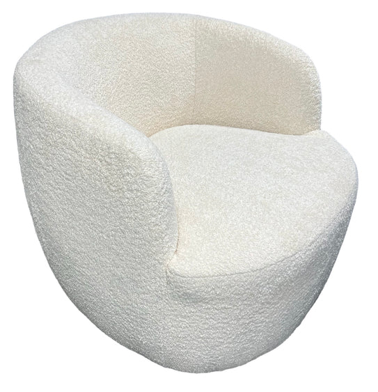 The Wave Boucle Premium Armchair Ivory Boucle Fabric