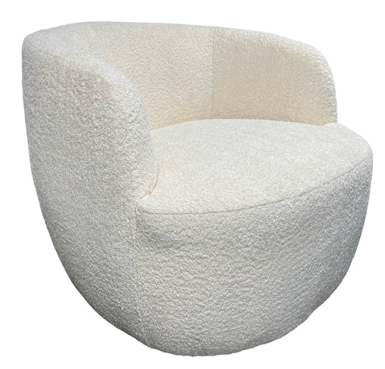 The Wave Boucle Premium Armchair Ivory Boucle Fabric