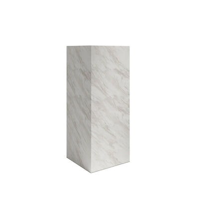 Manhattan Designs Russo White Marble Large Pedestal Table