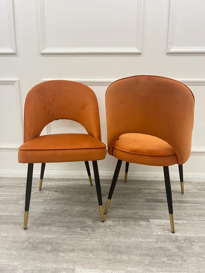 Astra Premium Plush Velvet Fabric Dining Chair In 4 Colours
