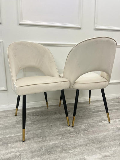 Astra Premium Plush Velvet Fabric Dining Chair In 4 Colours