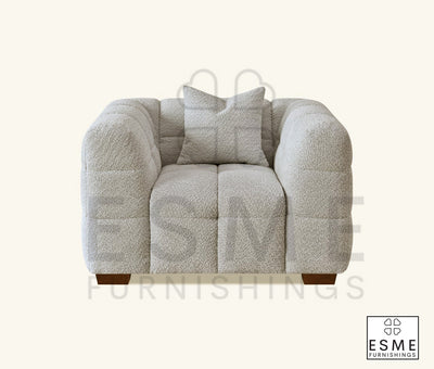 The Bubble Tribeca Ivory White Boucle Armchair Premium Boucle Fabric - PRE ORDER FOR MARCH 2025