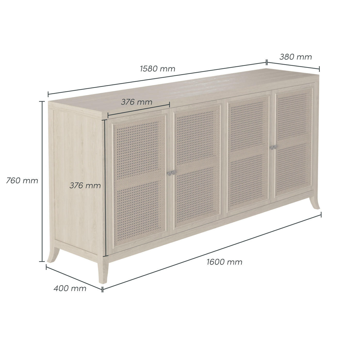 Witley 4 Door Sideboard by DI Designs