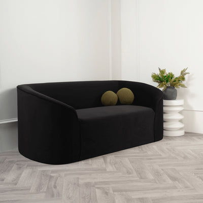 Manhattan Designs Zuma Black Velvet Sofa