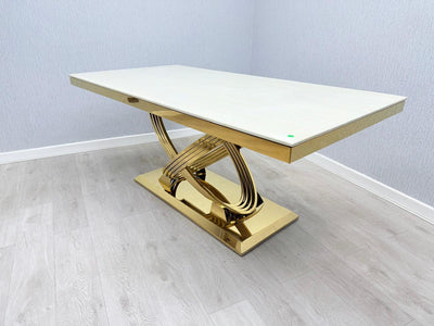 Elina Gold 180cm Dining Table In 2 Colours