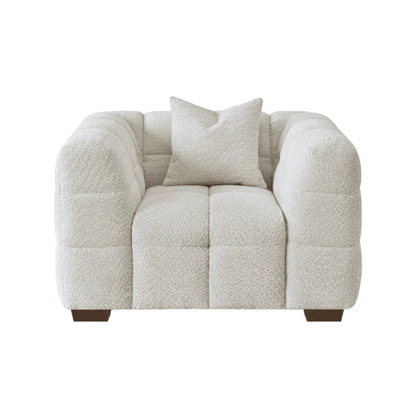 The Bubble Tribeca Ivory White Boucle Armchair Premium Boucle Fabric - PRE ORDER FOR MARCH 2025