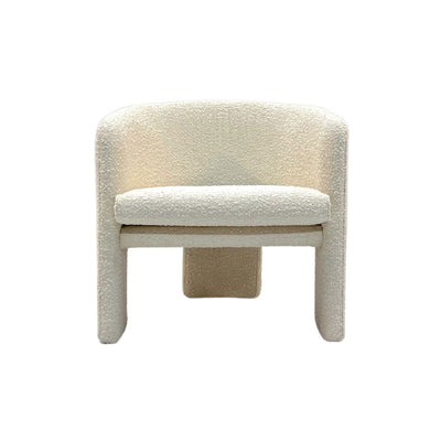 Phoebe Boucle Ivory Fabric Dining Chair Armchair Premium Boucle Fabric
