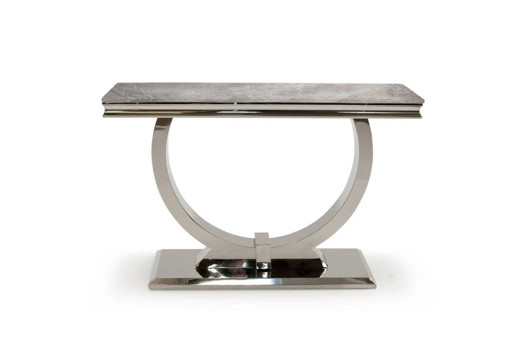 Arianna Chrome Marble 120cm Console Table - 6 Colors