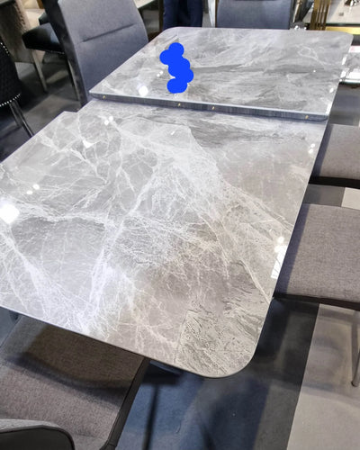 Zermatt 120cm Ceramic Grey Dining Table