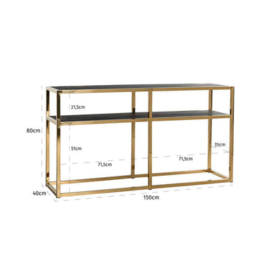 Richmond Blackbone Gold Console Table-Belmont Interiors