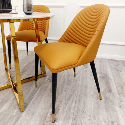 Alba PU Leather Dining Chair 3 Colours-Esme Furnishings