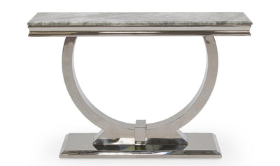 Arianna 120cm Grey Marble Console Table-Esme Furnishings