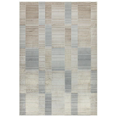 Aurora Ripple AU14 Geometric Rugs in Metallic Gold Silver-Esme Furnishings