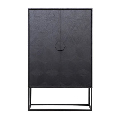 Richmond Blax Oak and Iron Cabinet-Belmont Interiors