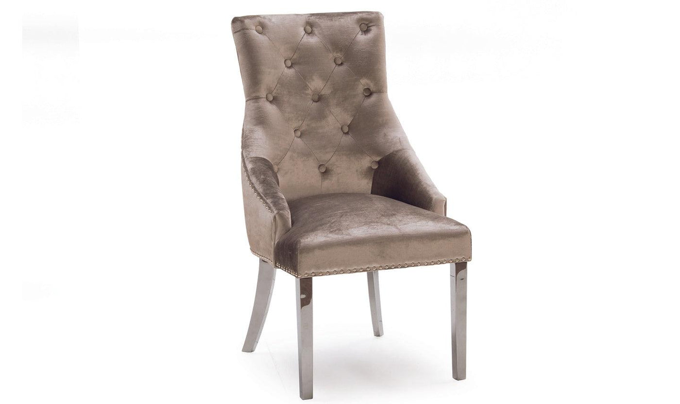Louis 180cm Grey Marble Dining Table + Belle Plush Velvet Chairs-Esme Furnishings