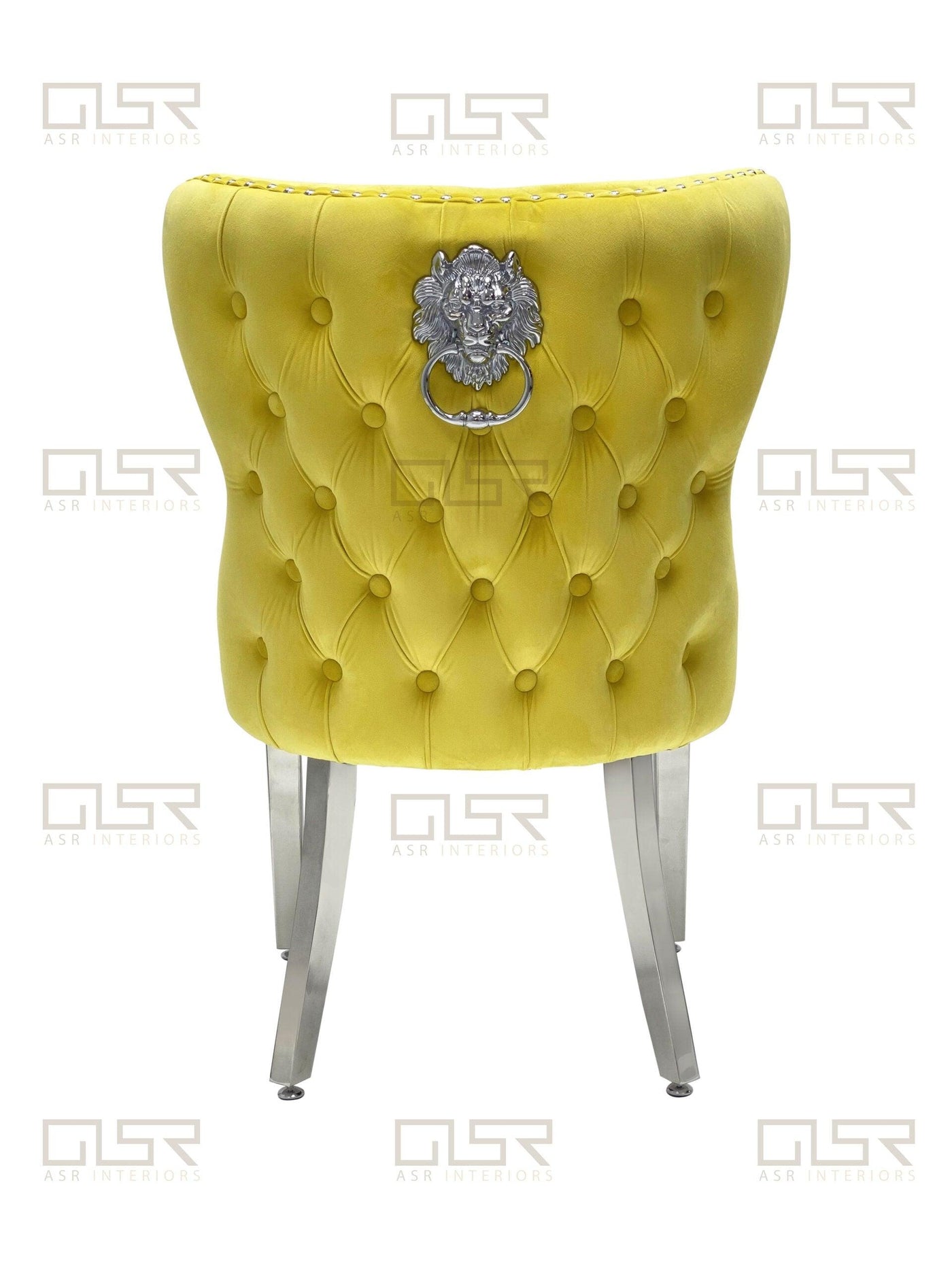 Louis 180cm Grey Marble Dining Table + Valentino Lion Knocker Velvet Chairs-Esme Furnishings