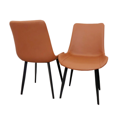 Remus Tan PU Leather Dining Chair-Esme Furnishings