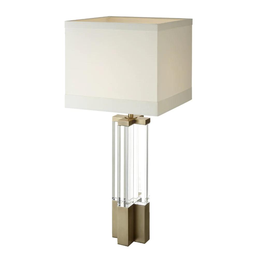 RV Astley Eldmar Table Lamp Crystal And Antique Brass Finish-Esme Furnishings
