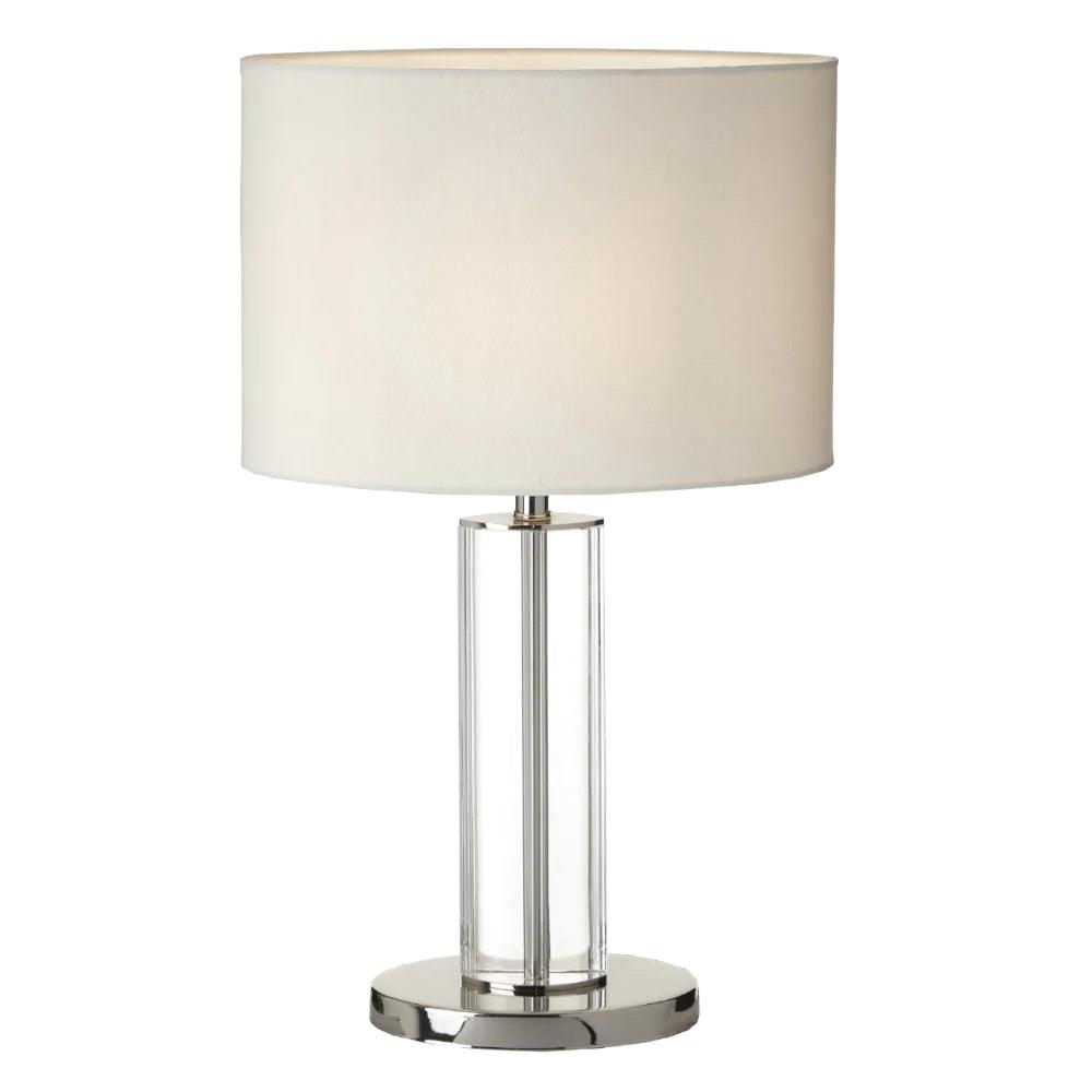 RV Astley Lisle Table Lamp with Crystal and Nickel-Esme Furnishings