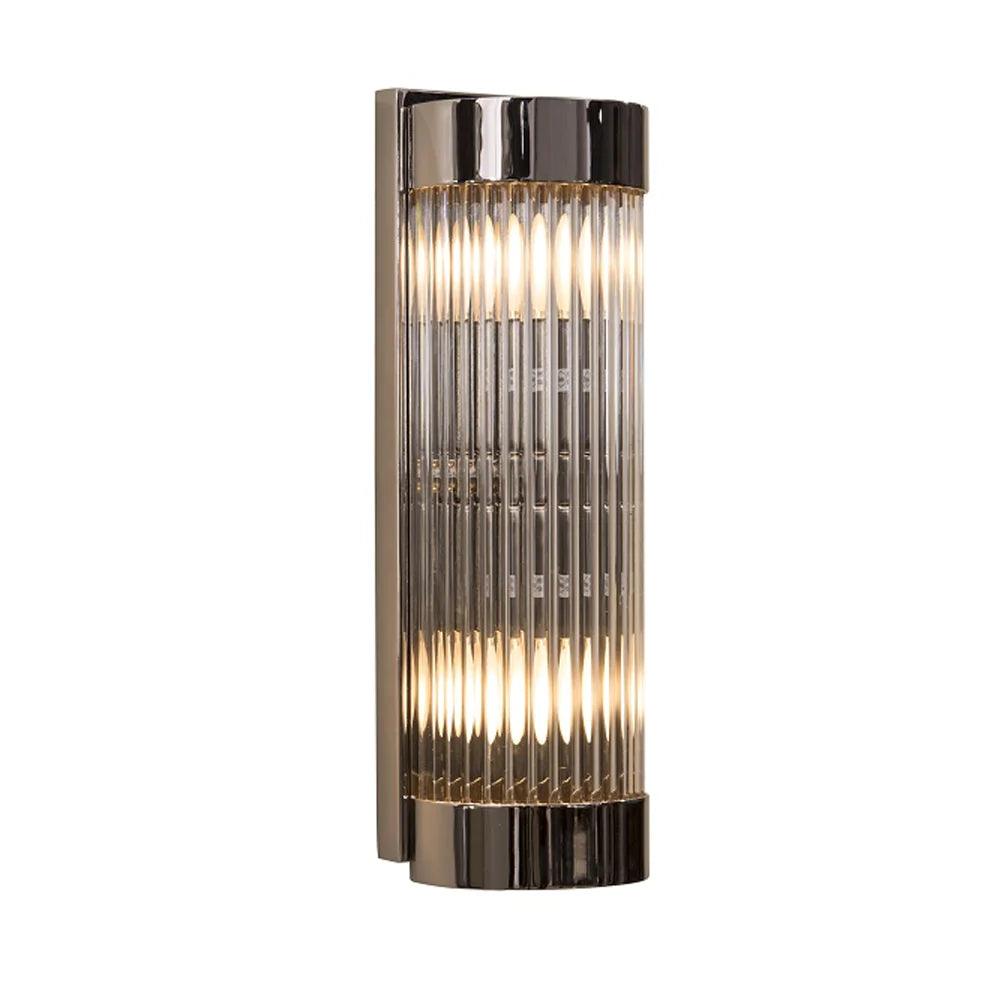 RV Astley Nasir Wall Lamp Nickel Finish and Glass-Esme Furnishings