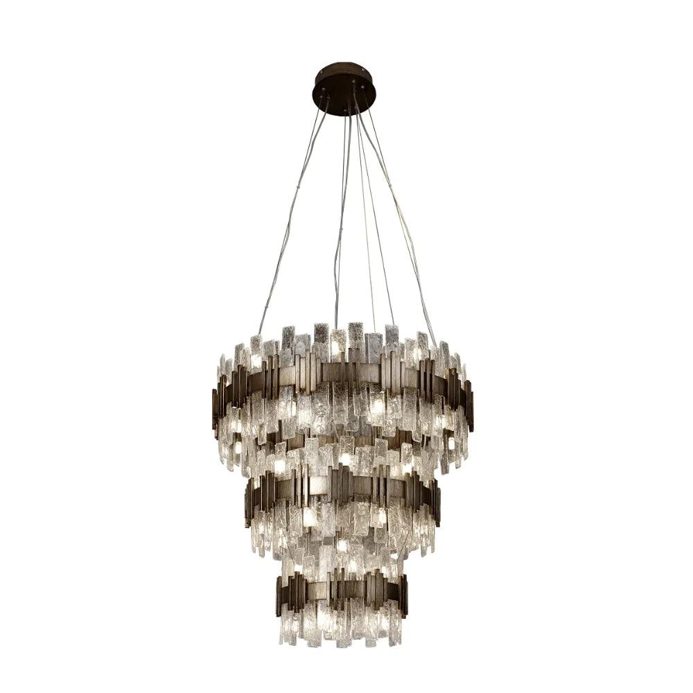 RV Astley Saiph Painted Gold 80cm Chandelier-Esme Furnishings