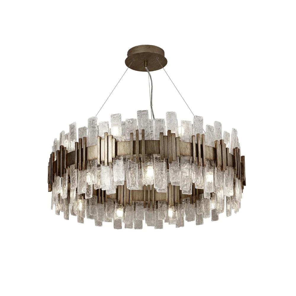 RV Astley Saiph Chandelier with Crackle Glass - Large-Esme Furnishings