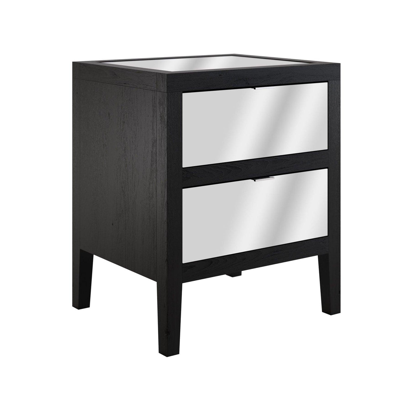 Josephine Bedside - 2 drawer - Black by DI Designs-Esme Furnishings