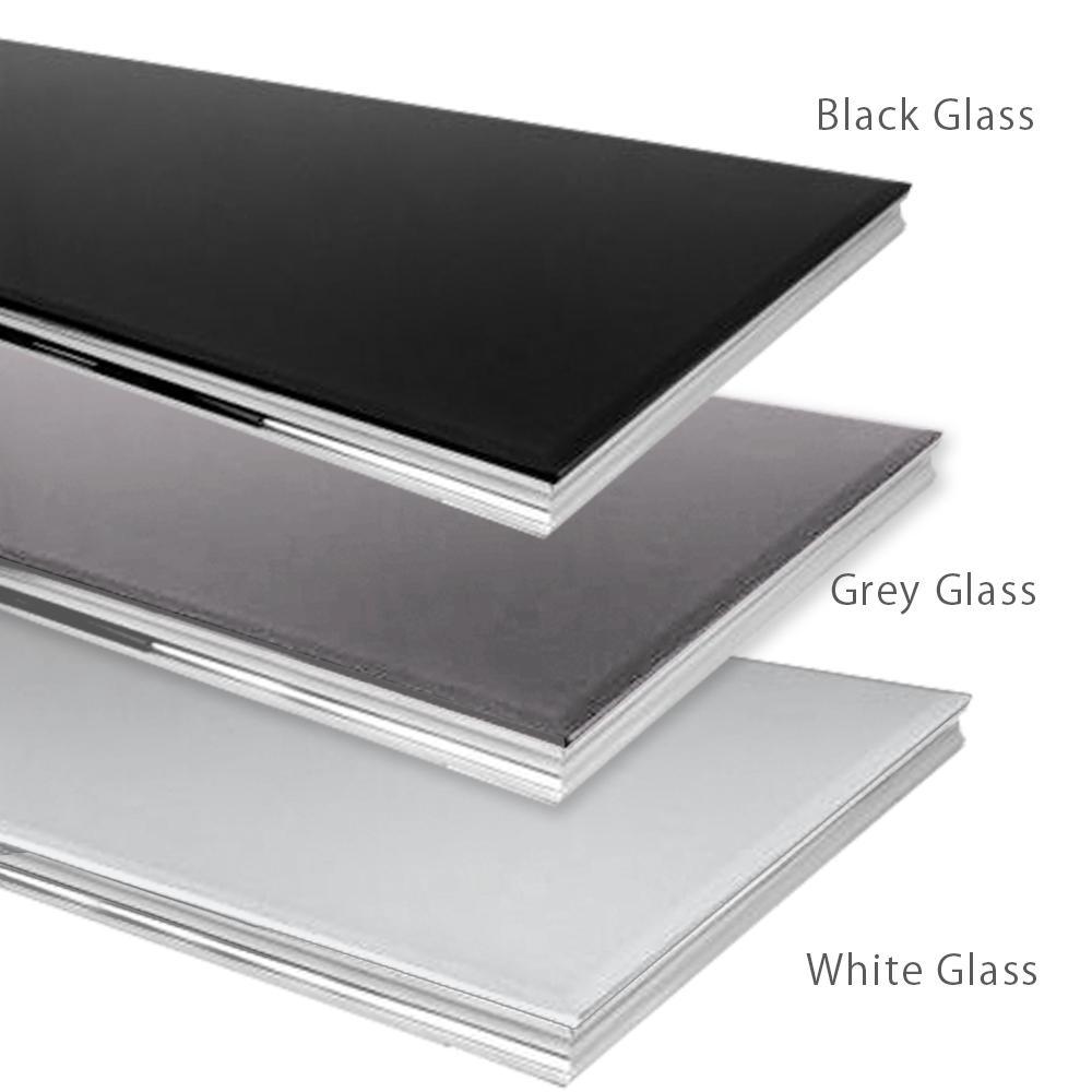Arianna 180CM Glass & Chrome Dining Table - 3 Colours-Esme Furnishings
