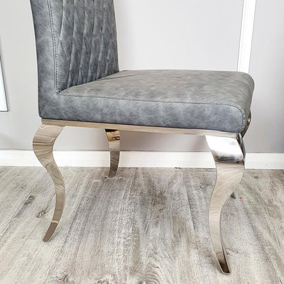 Zavio 180cm White Marble X Frame Dining Table + Nicole PU Leather Dining Chairs-Esme Furnishings