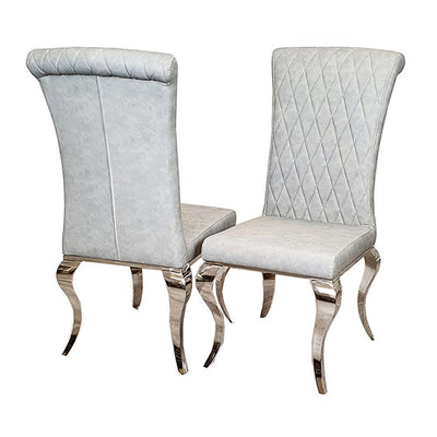 Zavio 180cm White Marble X Frame Dining Table + Nicole PU Leather Dining Chairs-Esme Furnishings